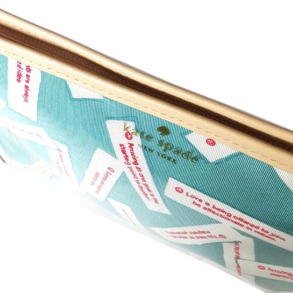 Kate Spade 'Fortunes' Medium Heddy Travel Cosmetic Case, Dusty Jade - Picture 6 of 7